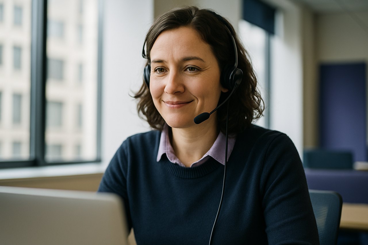 A Nulliti customer-success professional ready to help at their desk